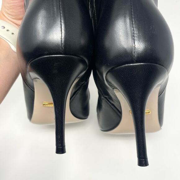 SOLD Gucci Zumi Leather Knee High Pointed Toe GG Horsebit Heel Boots Black EU 37 - Picture 7 of 13